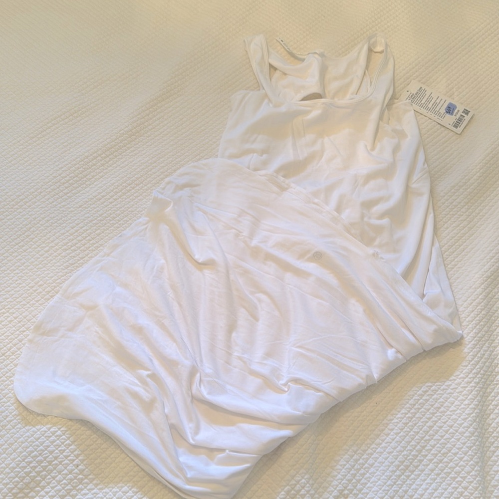 Lululemon keyhole back white maxi dress size 8